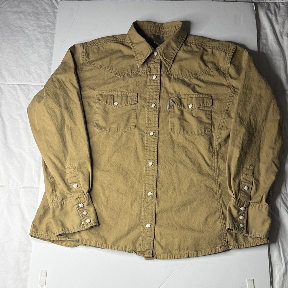 Women's Carhartt Work Wash Twill Snap Front Western Shirt / XL